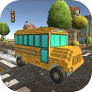 Pixel School Bus Free Style Driving