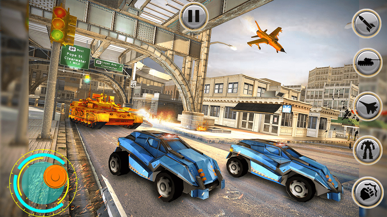 坦克机器人游戏截图