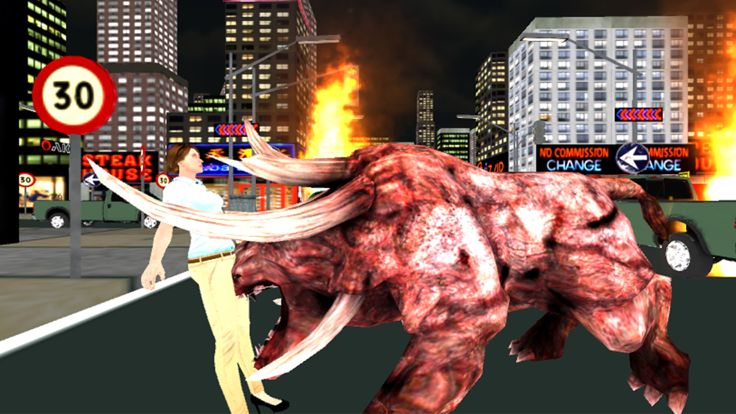 Monster Angry Bull City Attack游戏截图
