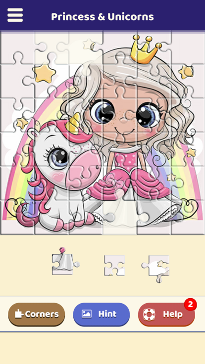 Princess & Unicorns Puzzle游戏截图