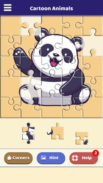 Cartoon Animals Puzzle游戏截图