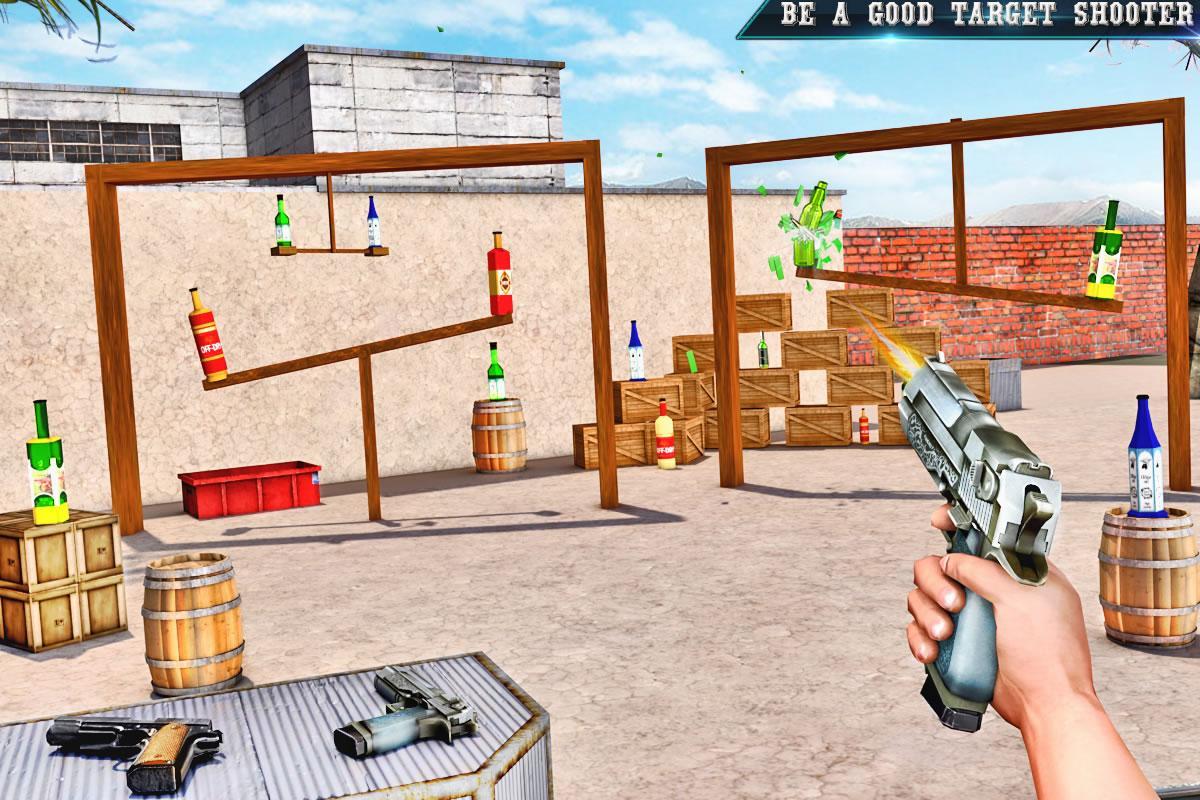 bottle target shooting game