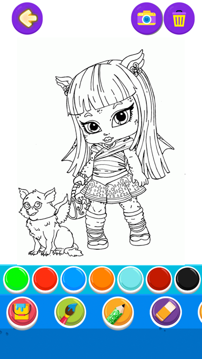 Monster Girl Coloring Book游戏截图