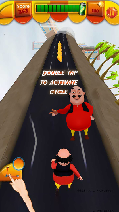 Motu Patlu School Bus Run Game游戏截图