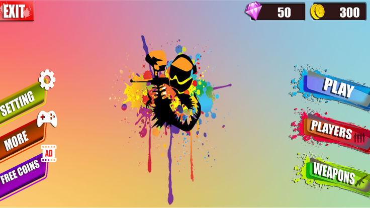 Paintball shoot 3d color war游戏截图