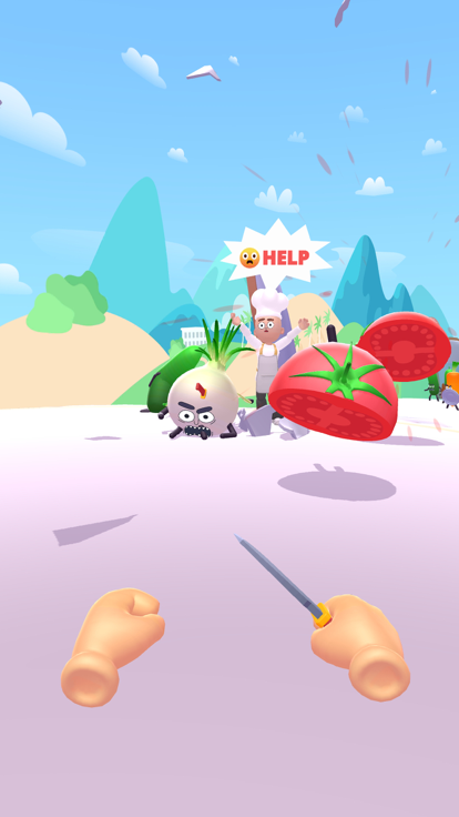 Hit Tomato 3D: Knife Master游戏截图