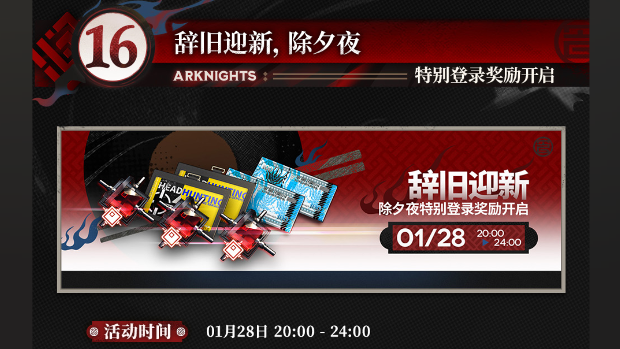 除夕夜特别登录奖励开启