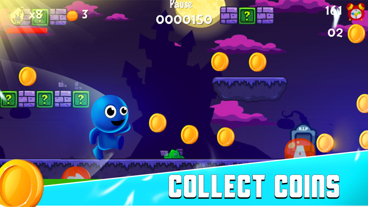 Super Blue Monster adventure游戏截图
