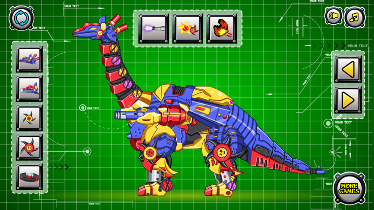 机械长颈龙：组装恐龙玩具游戏截图