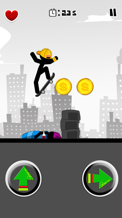 Stickman Skate 360 Epic City游戏截图