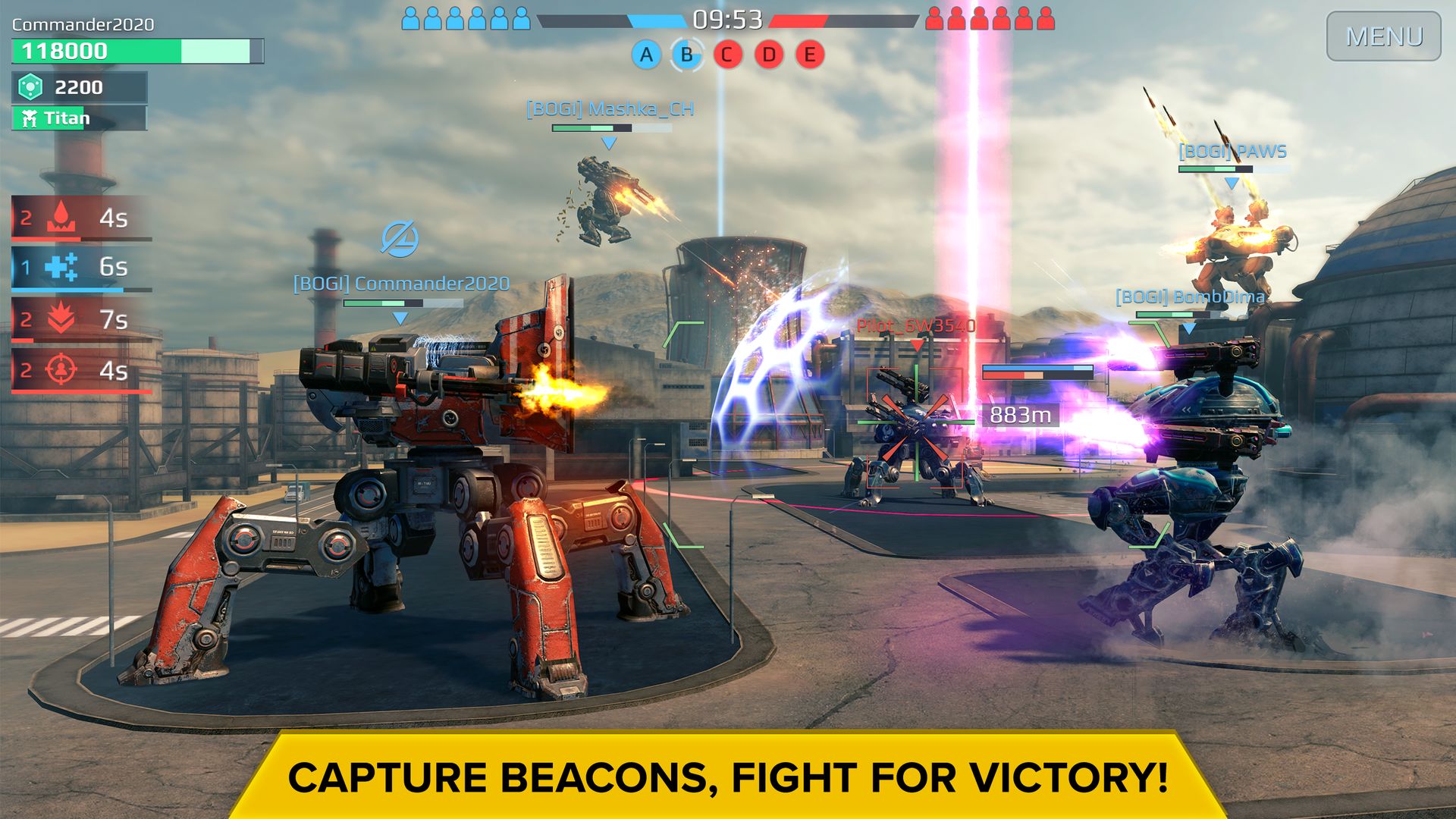 Screenshot of War Robots. 6v6 Tactical Multiplayer Battles