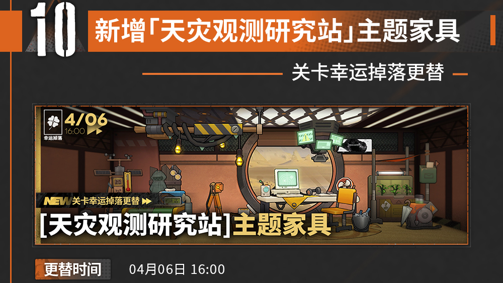 新增【天灾观测研究站】主题家具