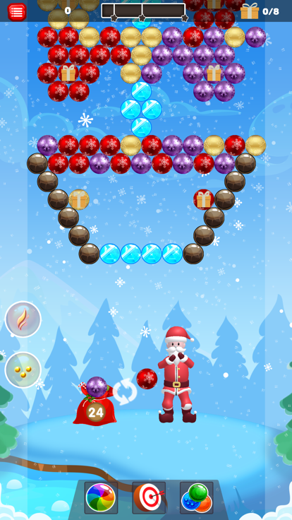 Christmas Santa Bubble Shooter游戏截图