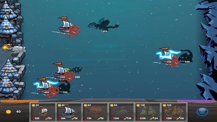 海战TD:海盗入侵 - 海上策略射击游戏游戏截图