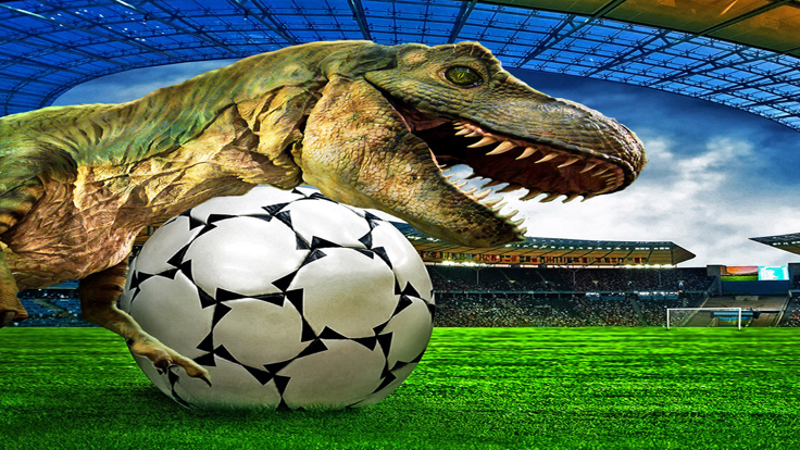 恐龙模拟游戏的足球罚分游戏截图