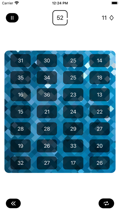 数字 搜索 - 寻找 反应 倒数 谜游戏截图