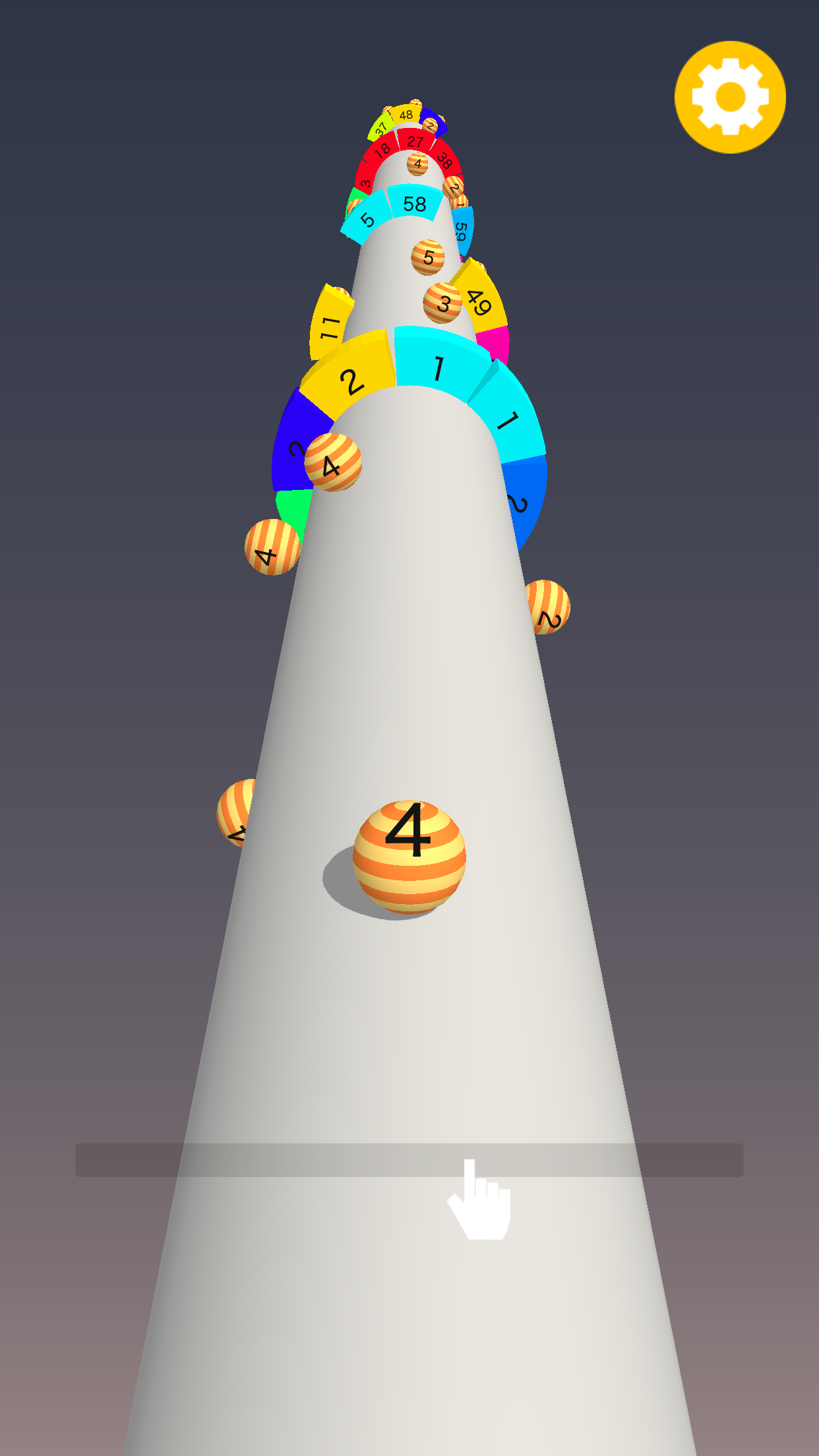 滚动的螺旋贪吃球游戏截图