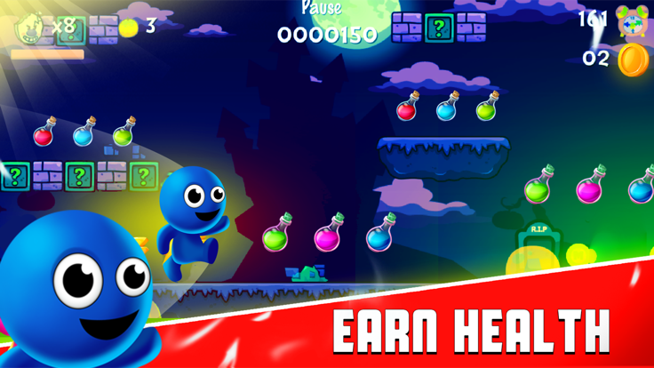 Super Blue Monster adventure游戏截图