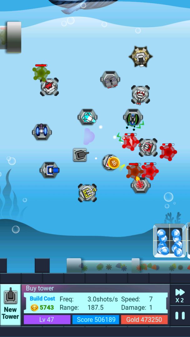 Screenshot of Balloon Gem Tower Defense