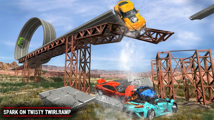 Ultimate Car Crash Bridge Loop游戏截图
