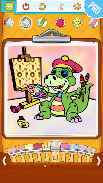 恐龙 著色本 PRO - 儿童填色画 色遊戲游戏截图