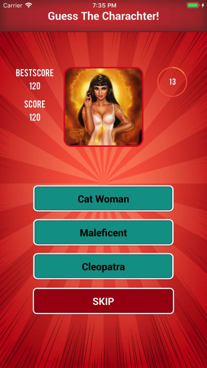 猜猜电影字符测验游戏截图