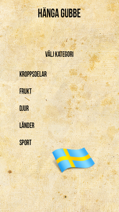 Hänga gubbe på svenska - Hangman game游戏截图