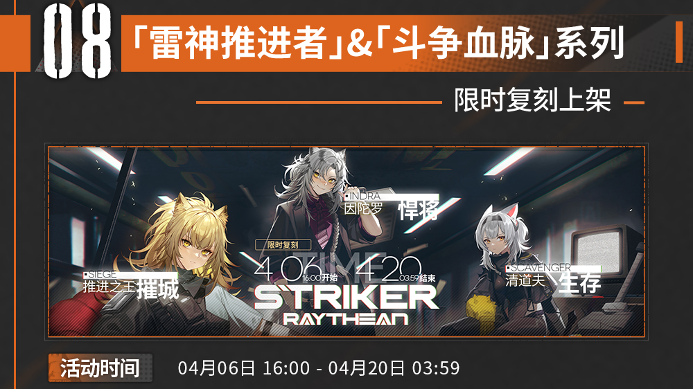 【雷神推进者】系列限时复刻上架