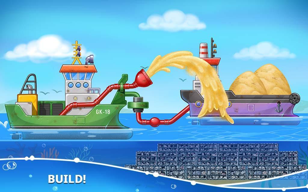 Screenshot of Island Game. Building a House. Kids Games for Boys