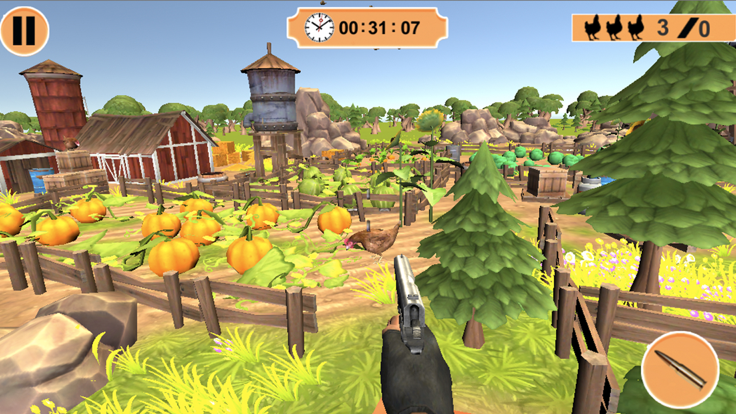 Angry Farm Chicks Shooting游戏截图