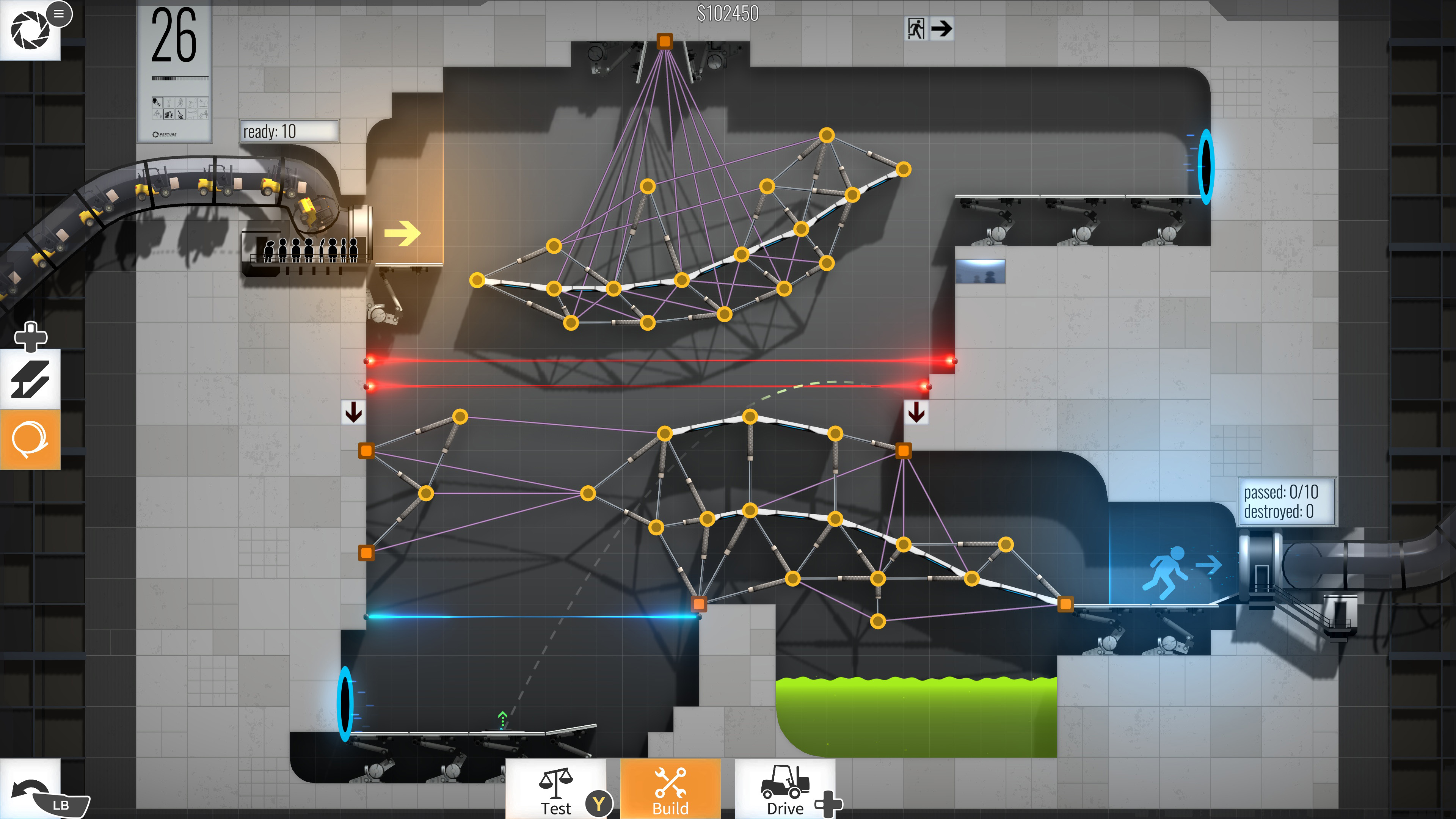 桥梁工程师：传送门（Bridge Constructor: Portal）截图
