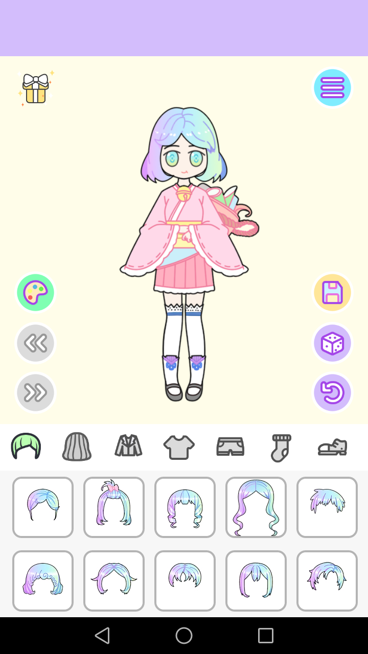 粉彩女孩换装软件游戏截图