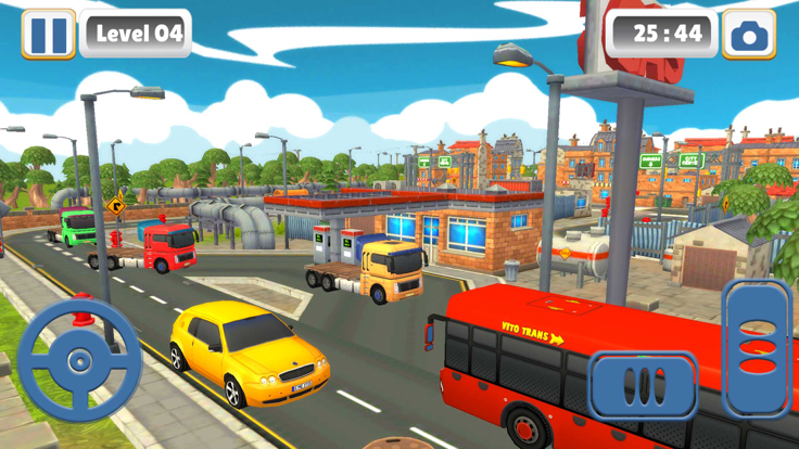 Cargo Truck Toon City Simulato游戏截图