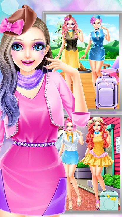 空姐女孩化妆打扮-梦想工作游戏截图