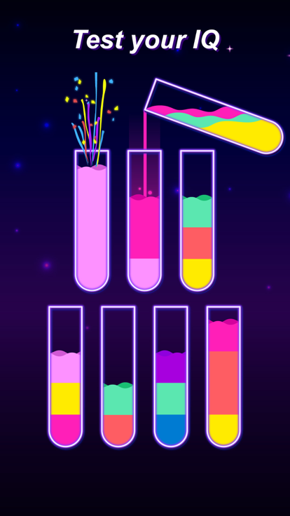 Water Sort Glow: Color Sort游戏截图