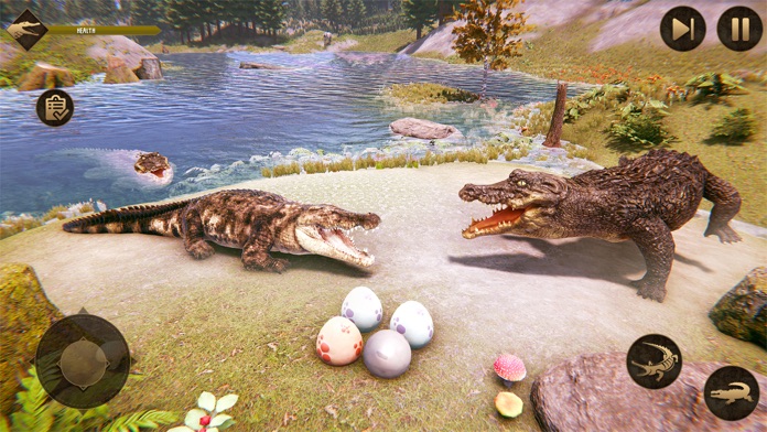 生气的 鳄鱼 动物 攻击游戏截图