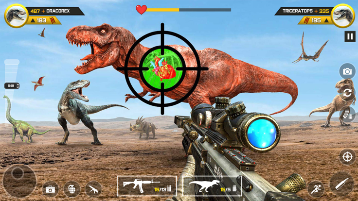怪物猎人恐龙：fps 3D 生存离线枪游戏 - 怪物恐龙生存游戏截图