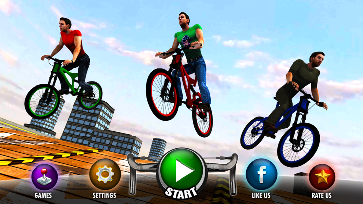 Rooftop BMX Bicycle Stunt Rider - Cycle Simulation游戏截图