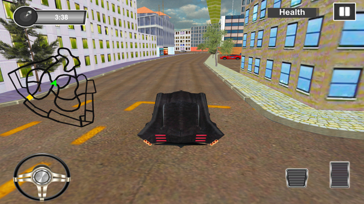 真正的蝙蝠车驾驶模拟器 - 快速竞赛在路上游戏截图
