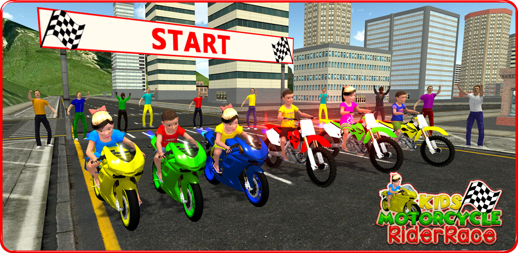 Kids MotorBike Rider Race 3D游戏截图