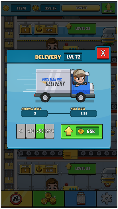 Idle Delivery Tycoon游戏截图