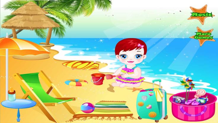Baby In the Sand - Swimming & Play for Girl & Kids Game游戏截图