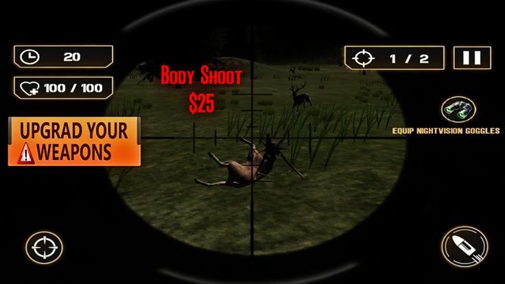 鹿野生动物园狙击手丛林动物狩猎游戏截图