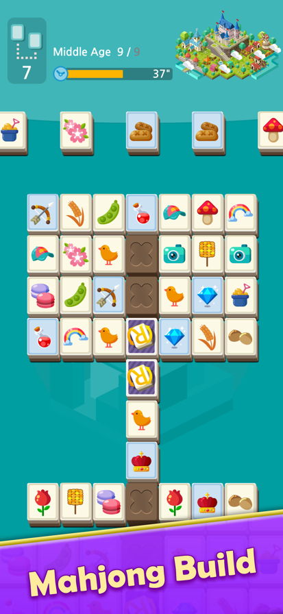 Mahjong Tiles - City Builder游戏截图