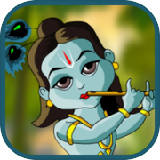 Little Krishna jighsaw puzzle free game for kids - the hindu divine god krishna lila