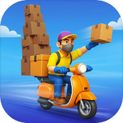 骑摩托车送货的快递员icon