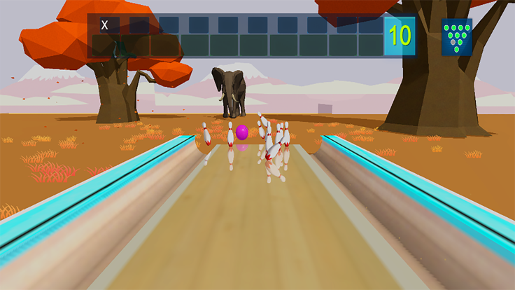 3D Bowling Outdoor Africa Game游戏截图