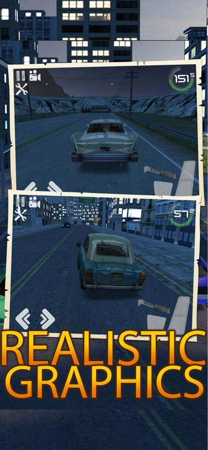 夜晚的城市交通经典汽车驾驶漂移和停车模拟器游戏截图