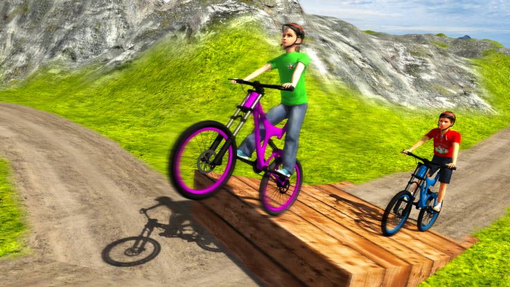 Uphill Bicycle Rider Kids - Offroad Mountain Climb游戏截图