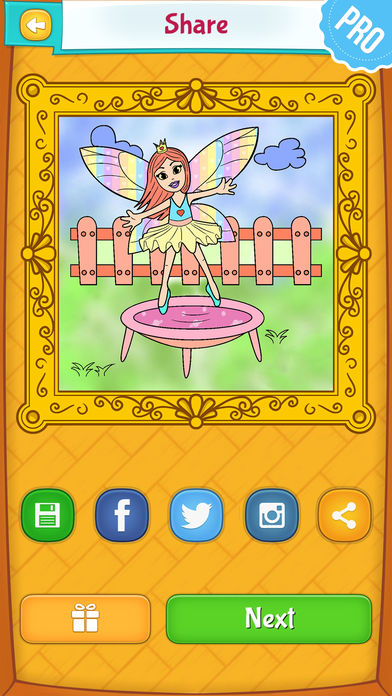 仙女 著色本 PRO - 色遊戲 填色畫冊游戏截图